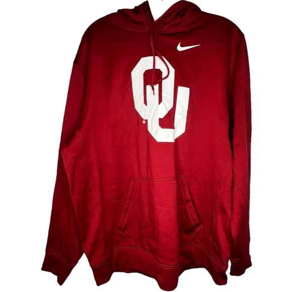 Nike Therma-Fit Red OU Sooners Hoody Sweatshirt‎ - Picture 1 of 6
